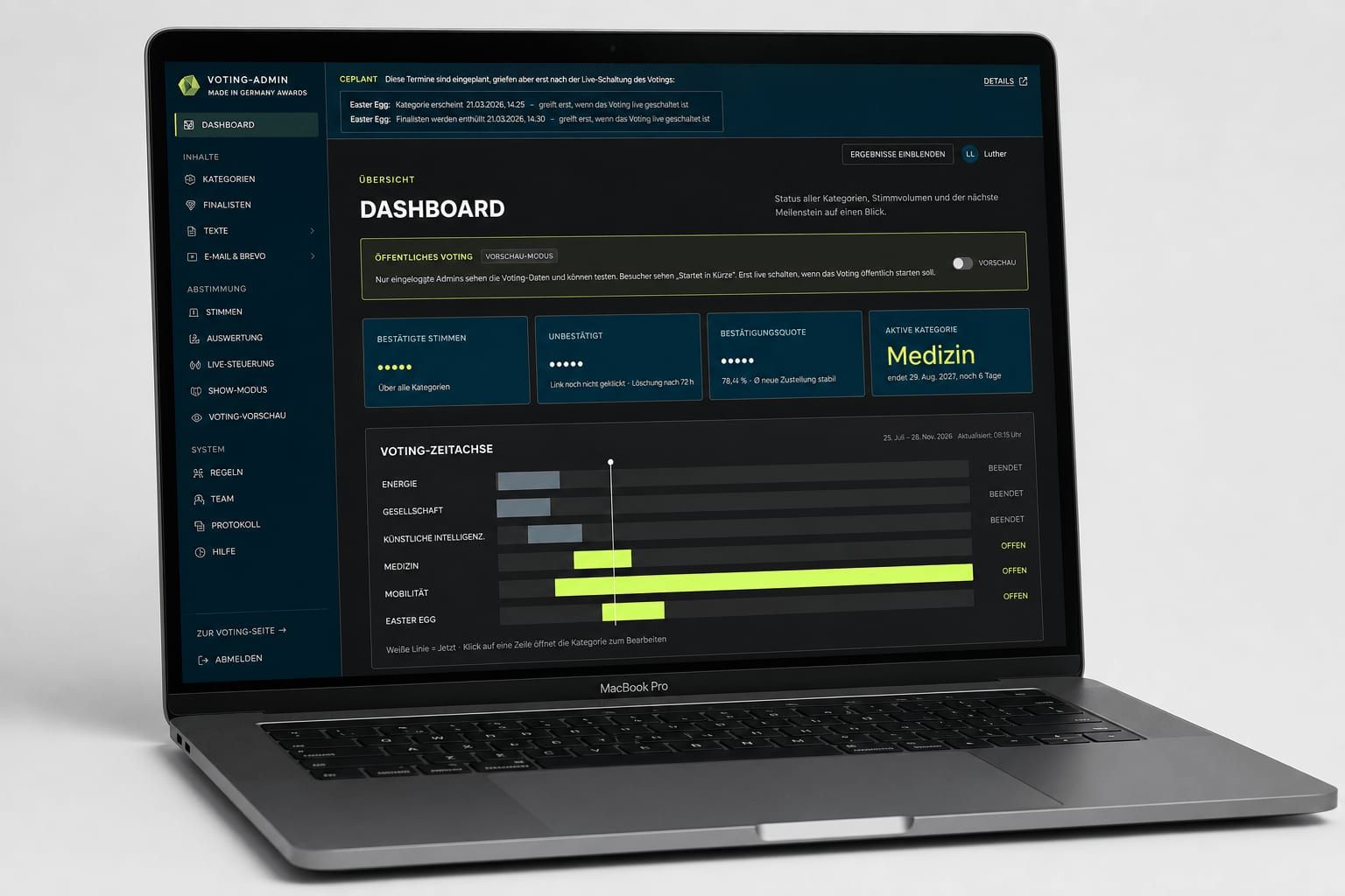 Website und Voting-Plattform für die Made in Germany Awards